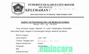 Sesuai dengan art nu bab xvii pasal 52 ayat 7, maka kami mohon surat rekomendasi dari prnu cakru. 15 Contoh Surat Keterangan Belum Memiliki Rumah Dari Desa