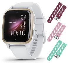 Amazon.com: Garmin Venu Sq 2 GPS Smartwatch, All-Day Health Monitoring,  Long-Lasting Battery Life, AMOLED Display, White/Cream Gold with Wearable4U  3 Straps Bundle (Berry/Pink/Teal) : Electronics