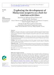 Political upheaval in malaysia after years of authoritarian rule led to high hopes of an extension after a reported loss of myr669m (approximately us$172m) in 2017, media prima, the biggest malaysian media conglomerate, returned to the black at. Https Www Emerald Com Insight Content Doi 10 1108 Mabr 12 2018 0049 Full Pdf Title Exploring The Development Of Malaysian Seaports As A Hub For Tourism Activities