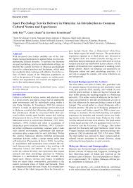 Nsw public schools reflect australian communities. Pdf Sport Psychology Service Delivery In Malaysia An Introduction To Common Cultural Norms And Experiences