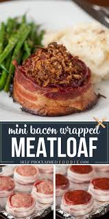 Bacon Wrapped Meatloaf Mini Meatloaf In 2020 Slow Cooker Recipes Beef Bacon Recipes Best Beef Recipes
