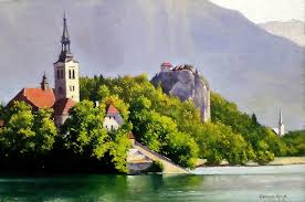 It is bordered by 4 countries: Paisaje De Eslovenia Vicente Penarroja Aparici Artelista Com