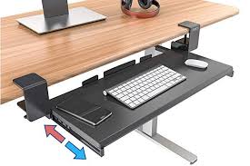 Amazon Com Clamp On Keyboard Tray Office Under Desk Ergonomic Desks Wood Clamps Wrist Rest Pad Mouse Drawer Slides Comp Ergonomic Desk Desk With Drawers Desk
