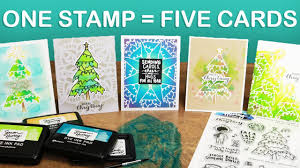 Winter trees branch leaves pine cones bow clear rubber stamps for card making and scrapbooking christmas wishes words silicone stamps (t1641) 4.3 out of 5 stars. 5 Cards 1 Stamp Set Easy Christmas Cards Youtube
