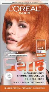 Amazon.com : L'Oreal Paris Feria Multi-Faceted Shimmering Permanent Hair  Color, C74 Copper Crave (Intense Copper), Pack of 1 Hair Dye Kit : Beauty &  Personal Care