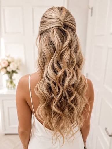 Making the rounds now with the blonde half up inspo! No two styles are the  same here, there are so many creative options when it comes to picking a  half up! Which