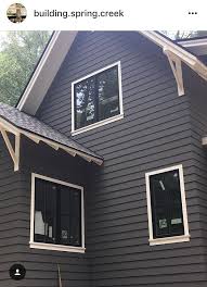 We've been seeing dark exterior colors trending for a few years now, and although they may be bold and somewhat daring, our love for them isn't waning do dark exteriors require a lot of upkeep and maintenance? Dark Grey White Trim Dark Grey Exterior House Colors Novocom Top