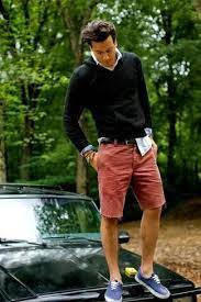 What to wear with dark red shorts. Men S Black Hoodie Light Blue Long Sleeve Shirt Burgundy Shorts Blue Plimsolls Well Dressed Men Stylish Men Mens Outfits