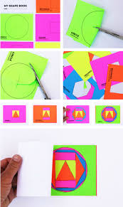 Are you at home with your little one and getting a bit bent out of shape trying to find ways to keep them engaged? Math Book Art My Shape Book Shape Activities For Kids