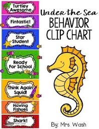 Under The Sea Behavior Clip Chart