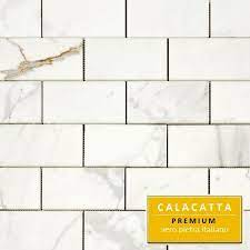 Use as backsplash tile, or install as accent walls, shower surrounds, or even flooring in residential properties. 15 95sf Calacatta 3x6 Italian Marble Polished Tile Calacatta Italian Marble Subway Tile