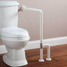 Marion Wall To Floor Grab Bar Off White Grab Bars Flooring Diy Toilet