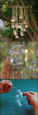 Diy Garden Chandelier Laterne Garten Diy Terrasse Kronleuchter Aus Einmachglasern