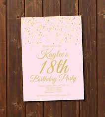 Turning 18 officially marks the end of childhood and the passage into adulthood. 18th Birthday Invitation Templates 18th Birthday Invitation Printable Gold Printable Birthday Invitations Birthday Invitations Birthday Invitation Templates