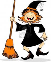 A Funny Witch Jumping The Broom Vector Halloween Funny Halloween Embroidery Halloween Pumpkins Painted