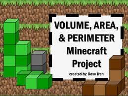 New Volume Area Perimeter Minecraft Math Project Math Projects Math Task Cards Math Tasks