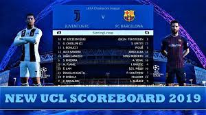 New Ucl Scoreboard 2019 Pes 2017 Uefa Champions League Scoreboard Champions League