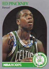 ED PINCKNEY BOSTON CELTICS 1990 SIGNED CARD RAPTORS SUNS KINGS BUCKS HEAT  76ERS