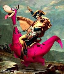 Napoleon Goes Prehistoric Art Parody Art Funny Art