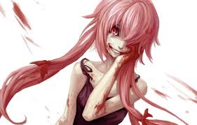 Please contact us if you want to publish a mirai nikki wallpaper on our site. Wallpaper Spot Red Eyes Madness Mirai Nikki Future Diary Yuno Gasai Obsessed Hell Of A Grin Blood On His Hands Tears In The Eyes Images For Desktop Section Syonen Download