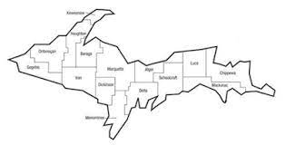 Upper Peninsula County Map 1910 Census | Upper Peninsula Studies