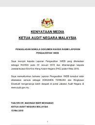 Ketua audit negara telah mengeluarkan arahan melalui surat bertarikh 11 julai 2018 yang menetapkan supaya semua penyata kewangan yang. Sarawak Aritok 16 Mei 2018 Laporan Audit Berhubung Facebook