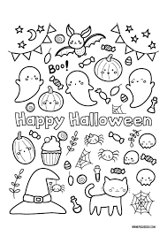 Dibujos De Halloween Para Colorear Faciles