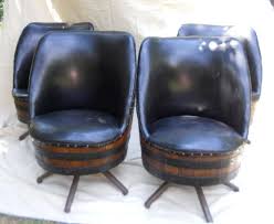 Set Of 4 Vintage Whiskey Barrel Chairs Whiskey Barrel Furniture Barrel Furniture Whiskey Barrel