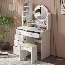 White Makeup Vanity Set