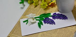 Coloured card stock or construction paper for the flowers. How To Make A Lavender Greeting Card With Quilling Paper Doreen S Inspirational Diys