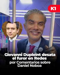 🚨 ¡Polémica al Rojo Vivo!😱 El periodista de farándula Giovanni Dupleint  está en el ojo del huracán 🌪️ tras unas declaraciones explosivas sobre el  presidente de Ecuador, Daniel Noboa. Durante una intervención