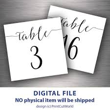 Small Table Numbers 4x4 Printable Wedding Table Number 1 30 Etsy Wedding Table Numbers Printable Printable Table Numbers Wedding Table Numbers