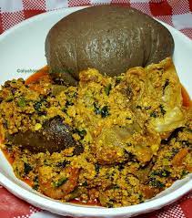 Wash the beef to be used for the soup, add it to the pot and cook on medium heat till done. Egusi Frying Method With Amala