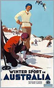 Vintage Sski Poster Australia Google Search Retro Travel Poster Vintage Ski Posters Vintage Travel Posters