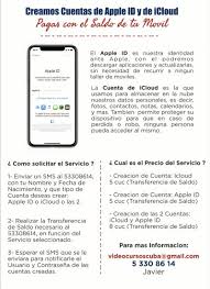 Pasos para crear una cuenta apple id desde cualquier dispositivo móvil o pc. Creamos Cuentas De Apple Id Y De Icloud Paga Con El Saldo Tu Movil Al 53308614