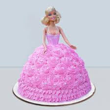 Classic barbie doll cake for little princess. Barbie Birthday Cake Online For Girls Buy Send Barbie Doll Cakes Igp