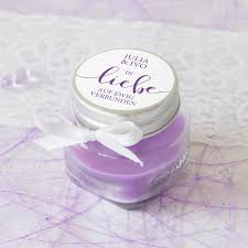 Lila Gastgeschenk Kerze Lavendel In Liebe Im Glas Personalisierte Gastgeschenke Gastgeschenke Hochzeit Shop