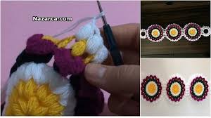 Yuvarlak Motifli Laleli Uzun Lif Modeli Yapimi Nazarca Com Patikler Tig Isleri Orgu