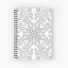 Beautiful and useful the book has a hard cover with rounded corners, a bookmark, an elastic closure and an expandable inner pocket. Coloring Pages Spiral Notebooks Redbubble