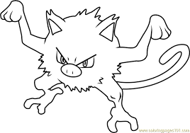 Then just use your back button to get back to this page to print more pokemon coloring pages. Mankey Pokemon