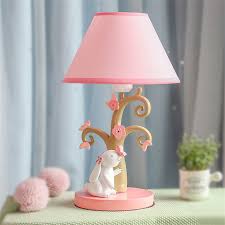 Children's room stars moon clouds wall lamp cute girls bedroom deco kids bedside lamps creative diy cartoon sleeping night light visit the store. Ins Cute Rabbit Sweet Style Fabric Resin Table Lamp Pink Girl Bedroom Deco Children Bedside Lamps Led Desk Stand Light Fixtures
