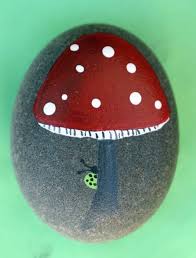 Peint Pierre De Jardin Roche De Riviere Ovale Galet Peint Etsy Rock Painting Designs Painted Garden Rocks Painted Rocks