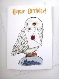 Harry Potter Card Hedwig Card Birthday Card Fun Card Greeting Card Harry Potter Art Harry Harry Potter Birthday Cards Harry Potter Cards Harry Potter Owl