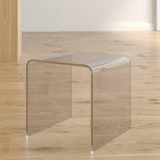 Charee Mirrored Cube End Table Modern Furniture Living Room Nesting Tables End Tables