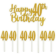 By dara katz | sep. Cake Topper Happy 40th Birthday 7pcs Victoria Party Store
