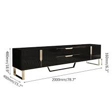 Black And Gold Tv Stand Aro Modern Stylish White Black Tv Stand Rectangle Tv Stand Tv Console With Drawers Doors Media Console For Tvs Up To 78 In 2020 Black Tv Stand Tv Stand Decor Tv Stand