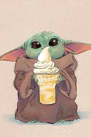 These Illustrations Of Baby Yoda Eating Disney Park Snacks Are Out Of This Universe Adorable Yoda Wallpaper Cute Cartoon Wallpapers Yoda Art