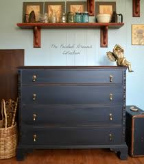 Here's what it looked like after the first coat of wash. Vintage Chest In Black Reveal General Finishes Chalk Style Paint Full Review