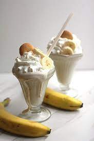 Banana Pudding Milkshakes Made With 1 Ingredient Banana Ice Cream Recipe Banana Pudding Milkshake Banana Pudding Food