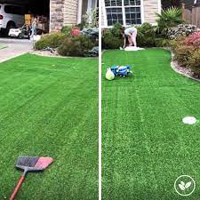 Get rid of all the existing organic grass and plants that were on the dirt surface. How To Install Artificial Grass On Dirt Savvygrow Blog Artificial Grass Installation Artificial Grass Patio Installing Artificial Turf
